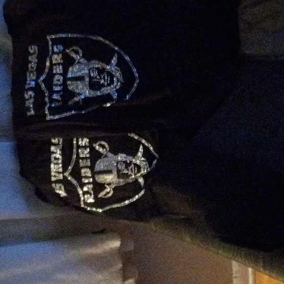 Las Vegas Raiders leggings and matching  t shirt top - Picture 2 of 3